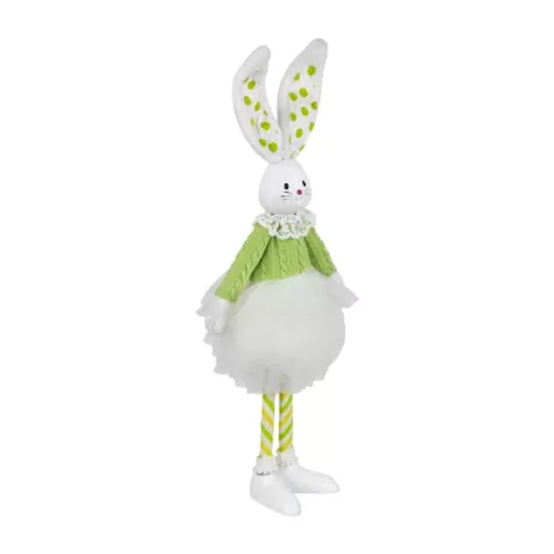 Northlight 15" Green And White Ballerina Bunny Standing Easter Figurine