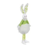 Northlight 15" Green And White Ballerina Bunny Standing Easter Figurine