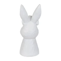Northlight 9" White Bunny Bust With Daisy Flower Crown Easter Tabletop Decor
