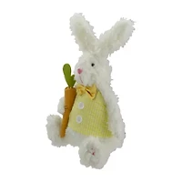 Northlight 14" Plush Bunny Rabbit With Carrot Spring Easter Tabletop Decor