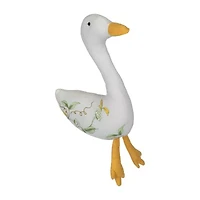 Northlight 16" Plush Floral Goose Easter Tabletop Decor