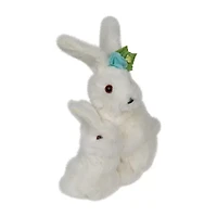 Northlight 10" Plush Mother And Baby Bunny Rabbit Spring Easter Tabletop Decor