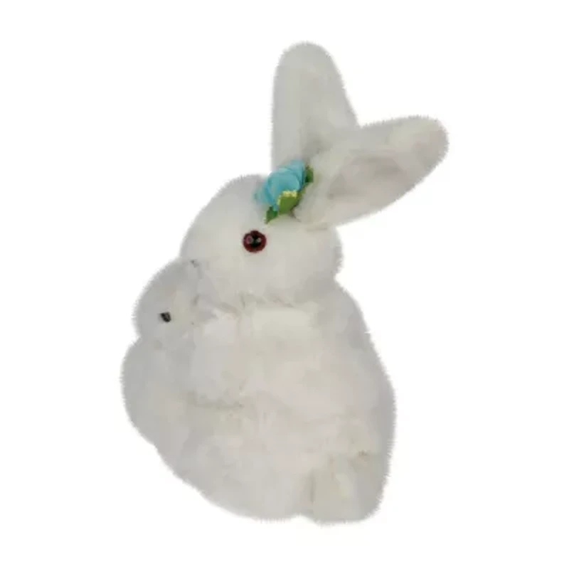 Northlight 10" Plush Mother And Baby Bunny Rabbit Spring Easter Tabletop Decor