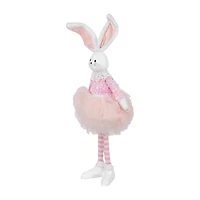 Northlight 15" Pink And White Ballerina Bunny Standing Easter Figurine