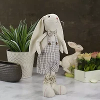 Northlight 15" Boy Bunny Rabbit In Overalls Spring Easter Tabletop Decor