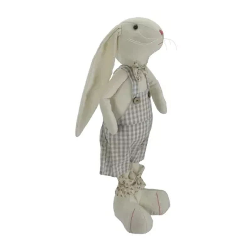 Northlight 15" Boy Bunny Rabbit In Overalls Spring Easter Tabletop Decor