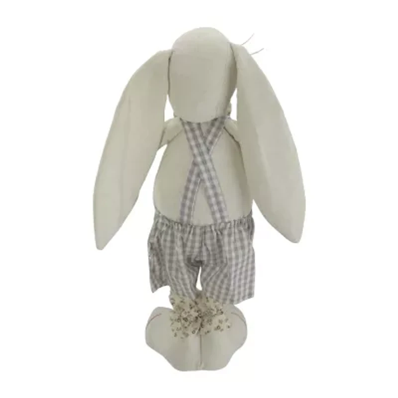 Northlight 15" Boy Bunny Rabbit In Overalls Spring Easter Tabletop Decor