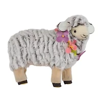 Northlight 8" Sheep Wearing Flower Necklace Easter Tabletop Decor