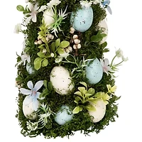 Northlight 14" Blue And White Floral And Foliage Egg Tabletop Tree