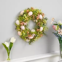 Northlight 13" Easter Eggs With Butterflies Artificial Wreath