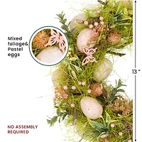 Northlight 13" Easter Eggs With Butterflies Artificial Wreath