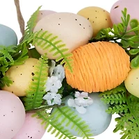 Northlight 15" Artificial Floral Egg Spring Wreath