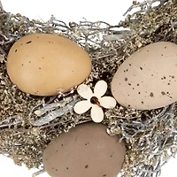 Northlight 12" Natural Earth Speckled Egg Twig Wreath