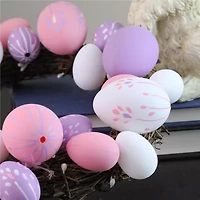 Northlight 10" Pink Purple And White Pastel Easter Egg Wreath