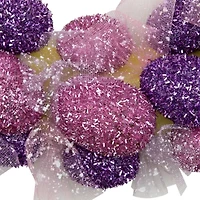 Northlight 20" Glittered Egg With Mesh Ribbons Wreath