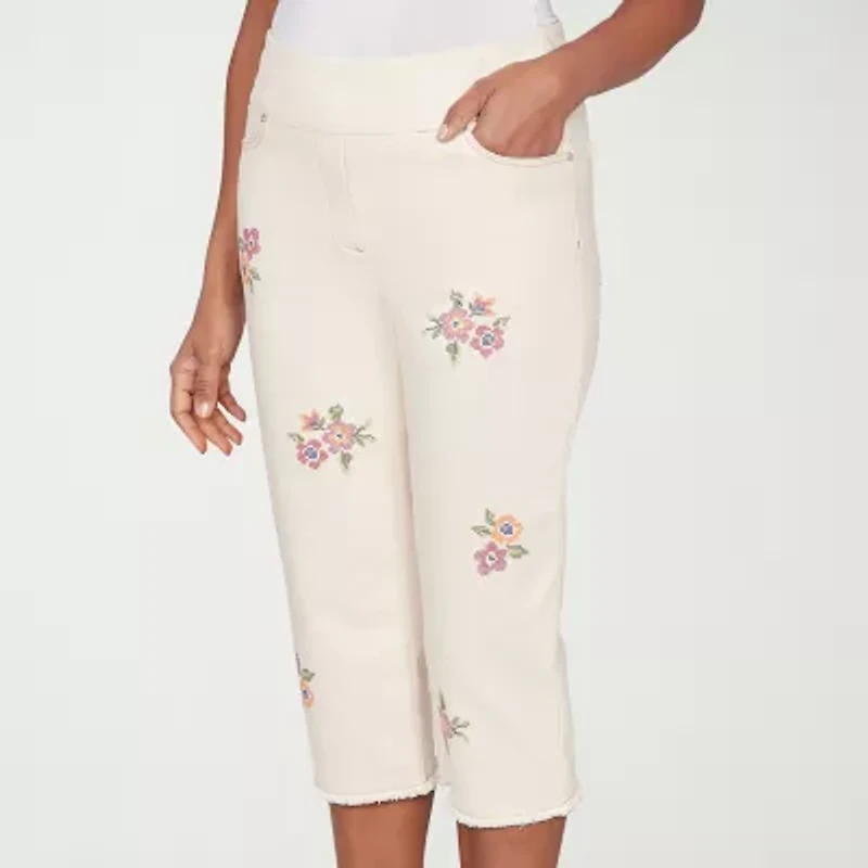 Alfred Dunner Womens Straight Capri Pant