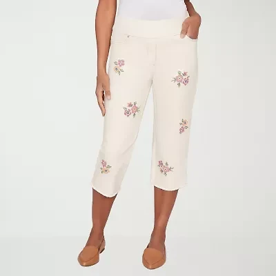 Alfred Dunner Womens Straight Capri Pant