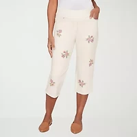 Alfred Dunner Womens Straight Capri Pant