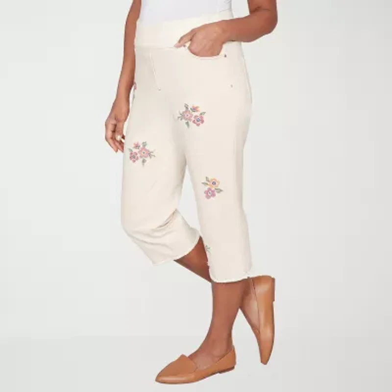 Alfred Dunner Womens Straight Capri Pant