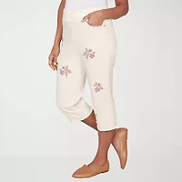 Alfred Dunner Womens Straight Capri Pant