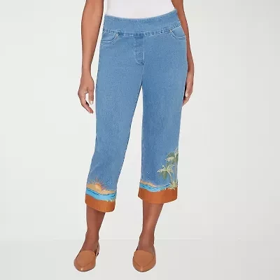 Alfred Dunner Womens Straight Capri Pant