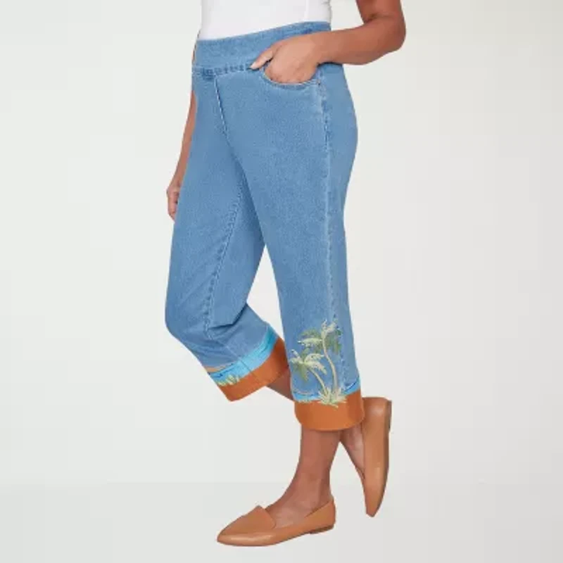 Alfred Dunner Womens Straight Capri Pant