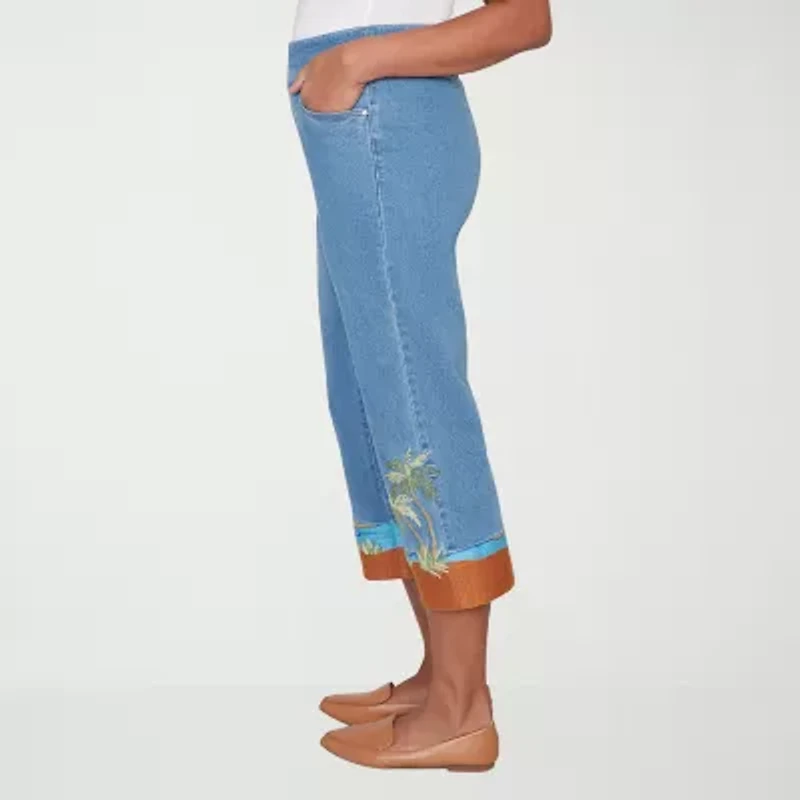 Alfred Dunner Womens Straight Capri Pant