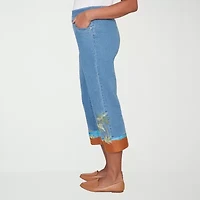 Alfred Dunner Womens Straight Capri Pant