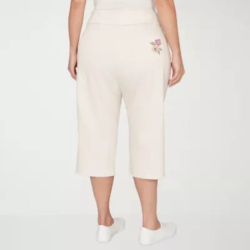 Alfred Dunner Beachcomber Womens Plus Straight Capri Pant
