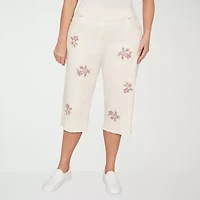 Alfred Dunner Beachcomber Womens Plus Straight Capri Pant