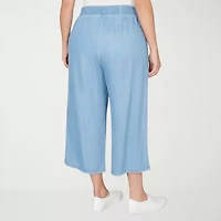 Alfred Dunner Beachcomber Womens Plus Straight Ankle Pant