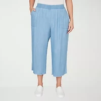 Alfred Dunner Beachcomber Womens Plus Straight Ankle Pant