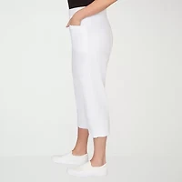 Alfred Dunner Womens Plus Straight Capri Pant