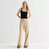 Hurley Womens Juniors Straight Low Rise Pull-On Pant
