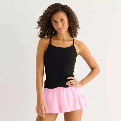 Arizona Womens Juniors Scoop Neck Sleeveless Camisole