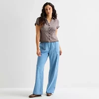 Forever 21 Womens Juniors Short Sleeve Button-Down Shirt