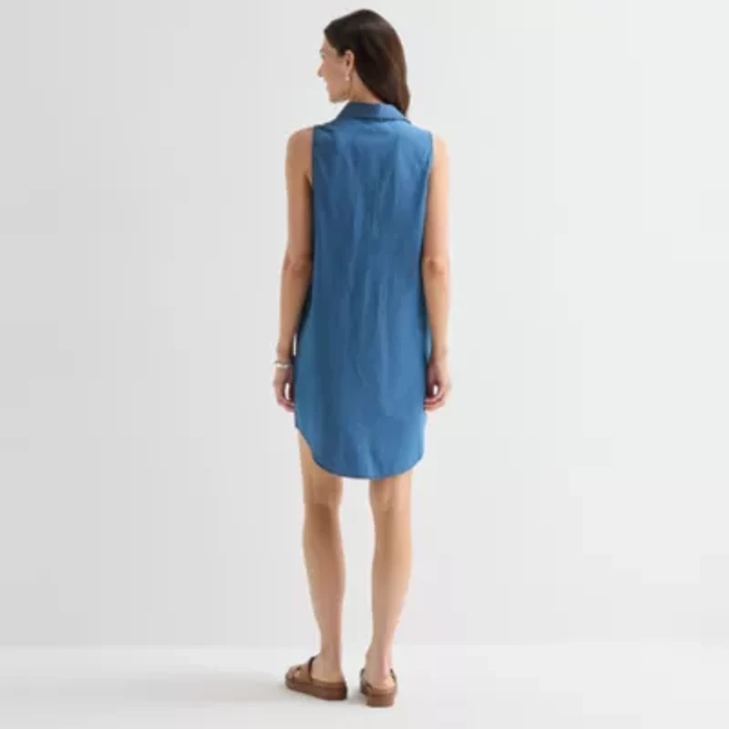 St. John's Bay Womens Sleeveless Sheath Dress