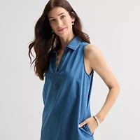 St. John's Bay Womens Sleeveless Sheath Dress