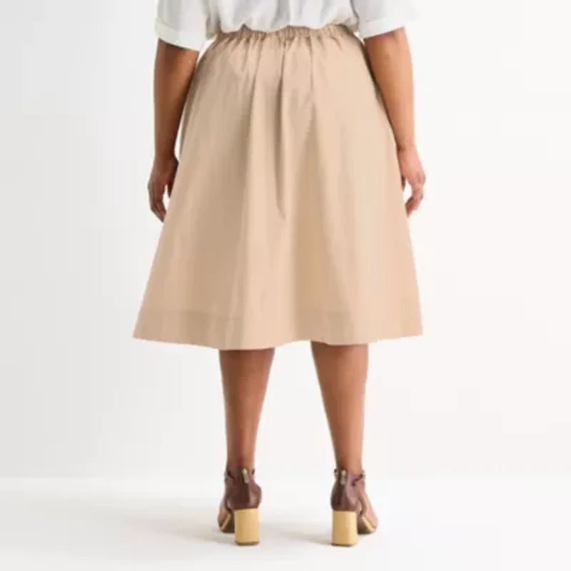 Liz Claiborne Womens Plus A-Line Skirt