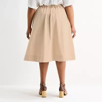 Liz Claiborne Womens Plus A-Line Skirt