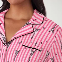 Cuddl Duds Womens V-Neck Short Sleeve 2-pc. Plus Pajama Sets