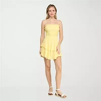 Trixxi Womens Juniors Short Sleeve Fit + Flare Dress