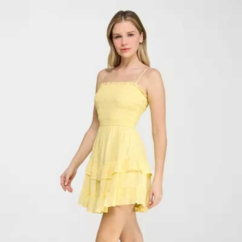 Trixxi Womens Juniors Short Sleeve Fit + Flare Dress