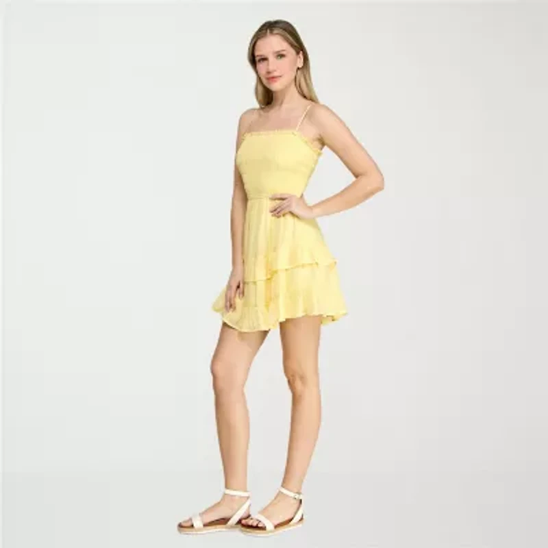 Trixxi Womens Juniors Short Sleeve Fit + Flare Dress