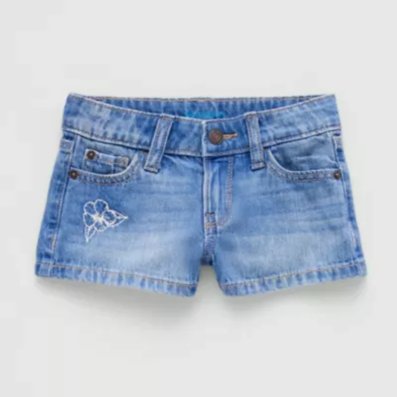 Thereabouts Little & Big Kid Girls Adjustable Waist Low Rise Shortie Short