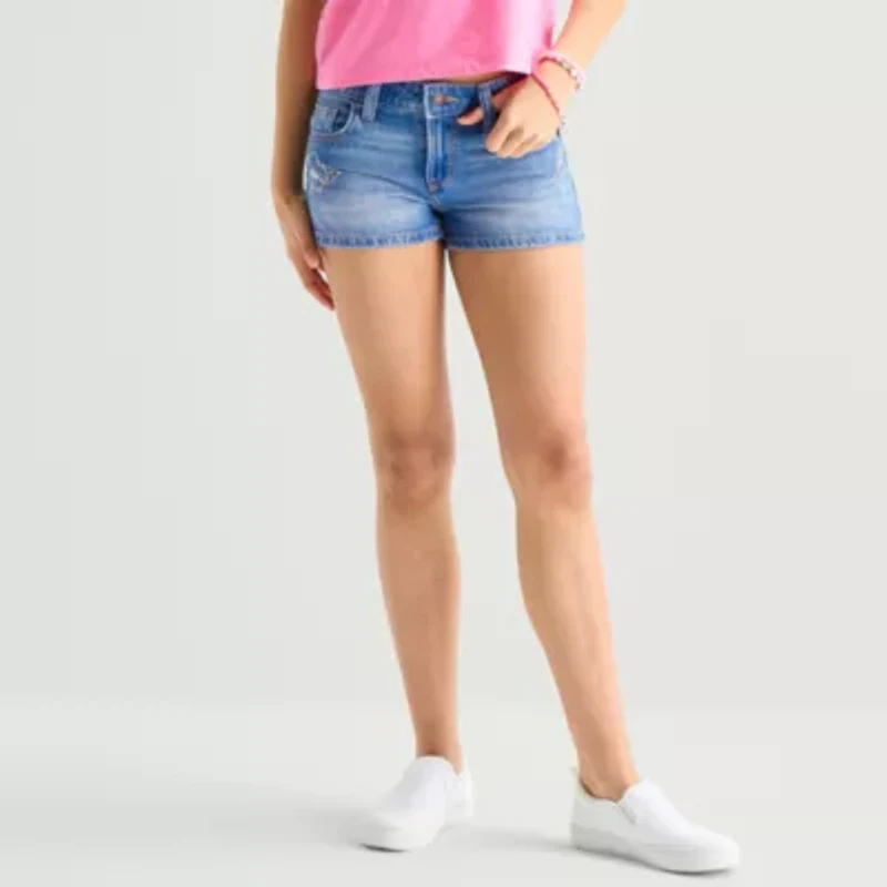 Thereabouts Little & Big Kid Girls Adjustable Waist Low Rise Shortie Short