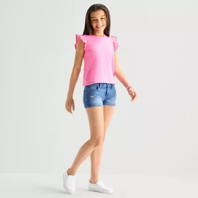 Thereabouts Little & Big Kid Girls Adjustable Waist Low Rise Shortie Short