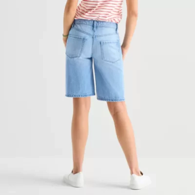 Thereabouts Little & Big Kid Girls Adjustable Waist Bermuda Short