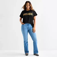 Hope & Wonder Black History Month It'S The Melanin For Me Womens Crew Neck Short Sleeve Classic Fit Plus Graphic T-Shirt