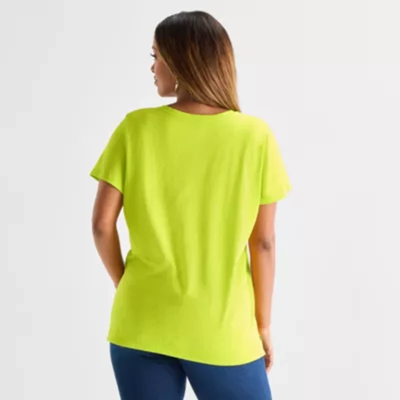 Hope & Wonder Black History Month Womens Crew Neck Short Sleeve Plus T-Shirt